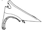 КРЫЛО ПЕРЕДНЕЕ (ПРАВОЕ) PHD10107AR