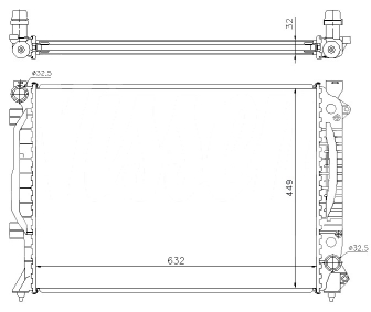 РАДИАТОР ДВИГАТЕЛЯ RA60422