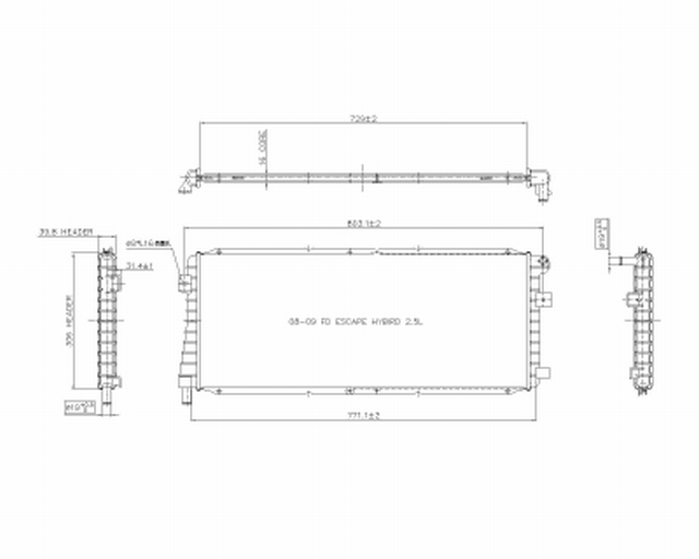 РАДИАТОР ДВИГАТЕЛЯ RA613FDA132