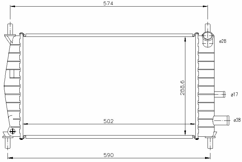 РАДИАТОР ДВИГАТЕЛЯ RA62085A