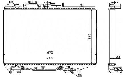 РАДИАТОР ДВИГАТЕЛЯ RA62378R2