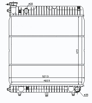 РАДИАТОР ДВИГАТЕЛЯ RA62635