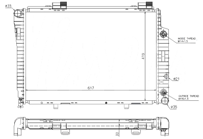 РАДИАТОР ДВИГАТЕЛЯ RA62756A