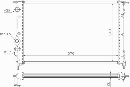 РАДИАТОР ДВИГАТЕЛЯ RA63925A