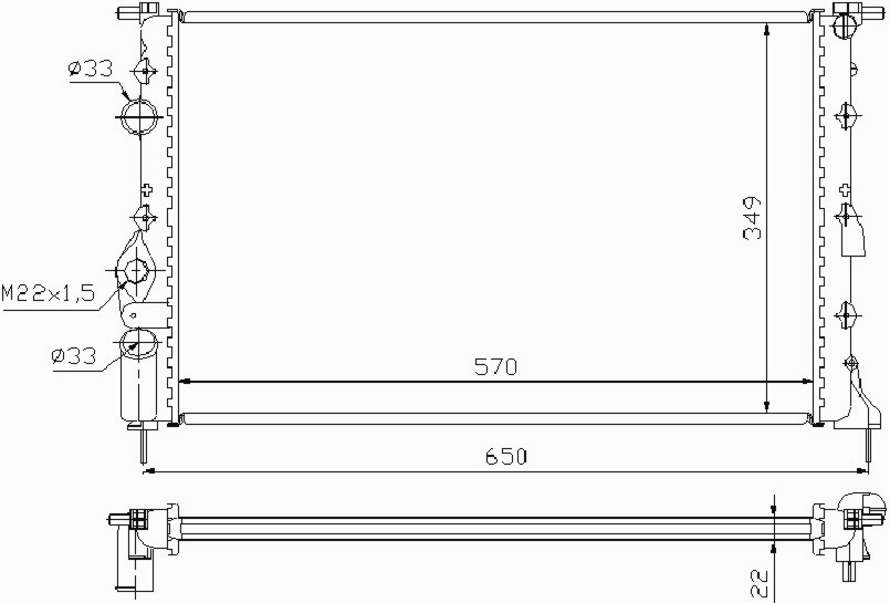 РАДИАТОР ДВИГАТЕЛЯ RA63939A