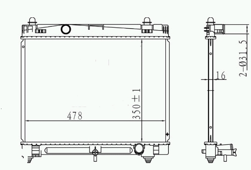 РАДИАТОР ДВИГАТЕЛЯ RA64671A