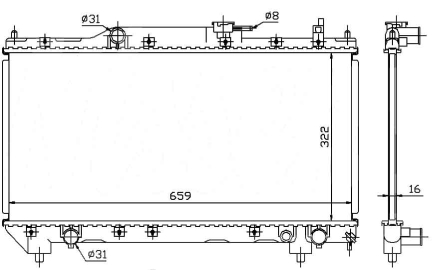 РАДИАТОР ДВИГАТЕЛЯ RA64781A