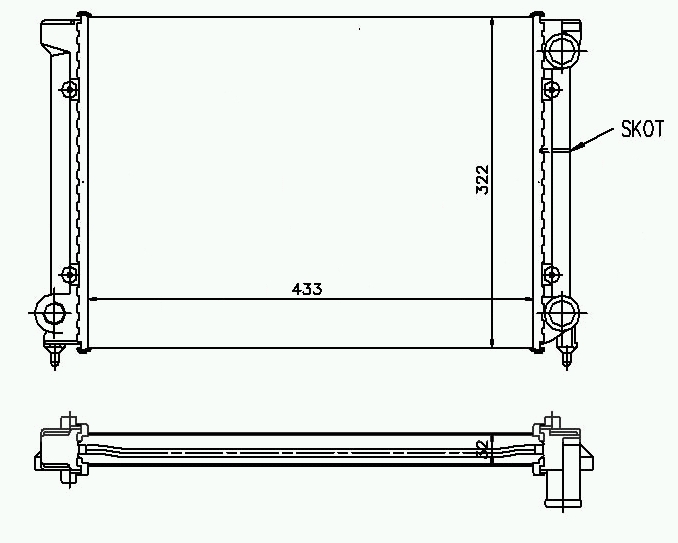 РАДИАТОР ОХЛАЖДЕНИЯ RA65165A
