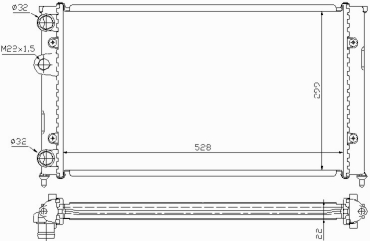 РАДИАТОР ДВИГАТЕЛЯ RA65187A