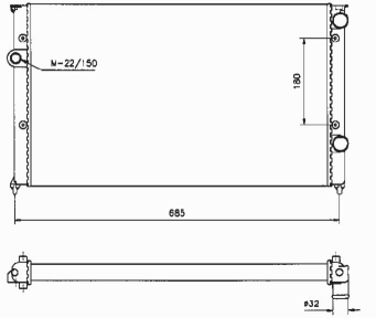 РАДИАТОР ДВИГАТЕЛЯ RA65247A