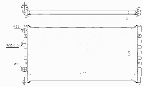РАДИАТОР ДВИГАТЕЛЯ RA65252