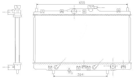 РАДИАТОР ДВИГАТЕЛЯ RA68103